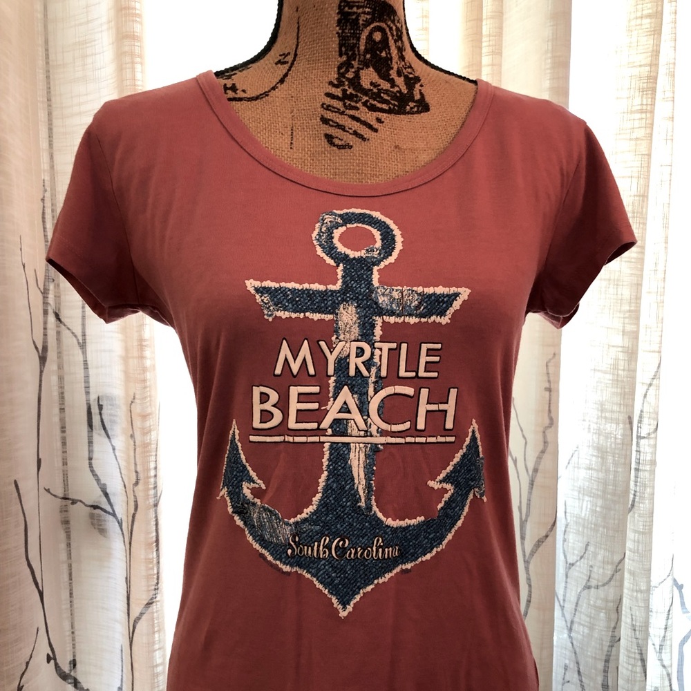 *2 for $10.00 / NWT Ladies Scoop Neck Myrtle Beach T-Shirt